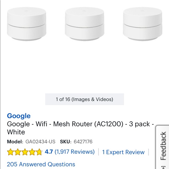 Google mesh router (3 units) - Picture 1 of 3